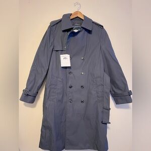 NWT Defender Collection Men's Navy Blue Trench Coat. It